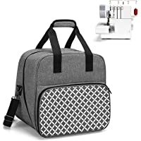 Yarwo Bolsa para Máquinas para Puntada de Seguridad- Bolsa para Overlocker con Tablero de Soporte Inferior- Gris con…